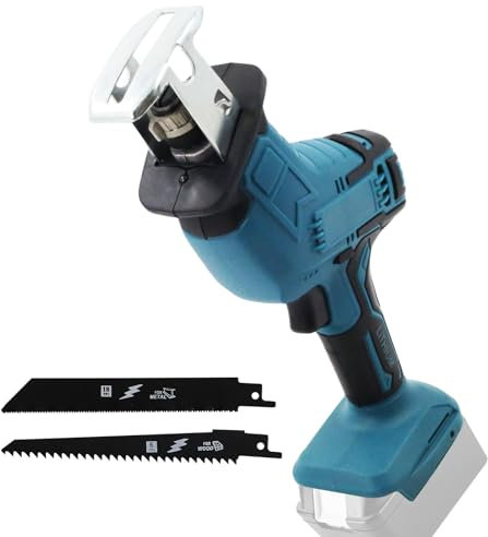 Elektrische Akku Säbelsäge mit 4 Sägeblättern – Kompatibel mit Makita 18V Akku – Für Holz & Metall – Ohne Akku & Ladegerät