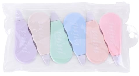 6 unidades de cinta correctora de secado rápido, reutilizables, color blanco, 24 m, para hacer tarjetas, álbumes de recortes, escritura, removedor de mistake