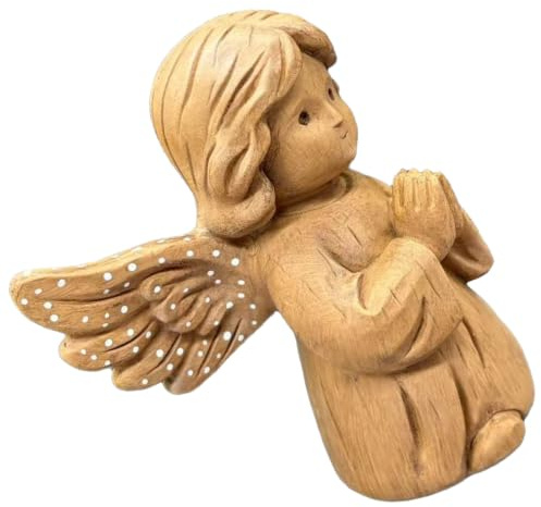 TOKIDNY Ängelfigur i Resin med Detaljerade Vingar Dekorativ Bordsskyddsängel för Hem Bröllop och Skrivbord Tro Välsignelseprydnad Passande Present till Dop och Konfirmation för Kvinnor