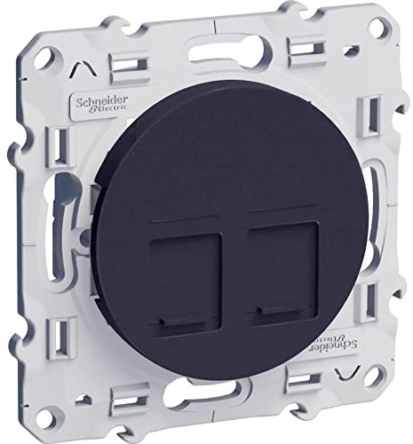 Schneider Electric - Odace, prise RJ45 Anth., grade 3 (multimédia +) cat. 6A STP (longue distance) - S540477
