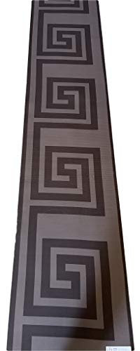 Tappeto cucina su misura (a metraggio) largo 50 cm. Meandro geometrico lavabile (Canna di Fucile)