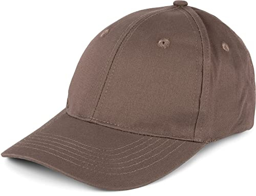 styleBREAKER Unisex 6-Panel Baseball Cap | gebürstete Baumwolle | Klettverschluss verstellbar | einfarbiges Basecap für Damen und Herren, Farbe:Taupe