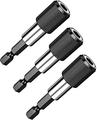 Fixinus Lot de 3 porte-embouts magnétiques à changement rapide 1/4 magnétique Convient pour perceuse tournevis vis filetée Longueur 60 mm