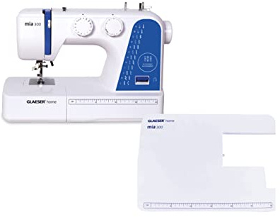 GLAESERhome Anfänger Nähmaschine | Einfache Handhabung | Digitale Nähmaschine (Mia300 + Zubehör)