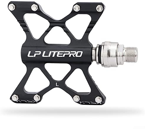 Cycling Quick Release Pedal, Bicycle Tool Widened Non-Slip Ultralight Aluminum Alloy DU SealedBearing for Folding Bike, Mountain Bike(Black)