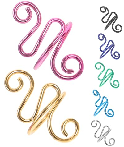 SEWOART Strickring Häkelring 7-teilig Zum Stricken Und Häkeln Garnführungsringe Für Fingerstrick Praktisch Und Langlebig