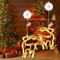 2 Stück Rentier Weihnachtsdeko, Warmweiß Lichterkette Weihnachten mit Saugnäpfe, Fensterdeko Weihnachten Beleuchtet, Fensterdeko Hängend für Weihnachten, Balkon, Party, Hochzeit