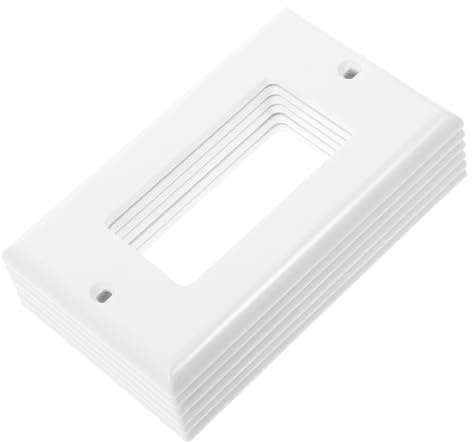 SHINEOFI 6pcs One-screw Installation Wall Socket Covers PC Panel Electrical Outlet Protector Replacement Wall Plates for US Market Home Decor