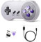 suily 2.4G Wireless USB Controller Wiederaufladbarer SNES Gamepad Joypad mit Ladekabel für Windows PC Mac Raspberry Pi System