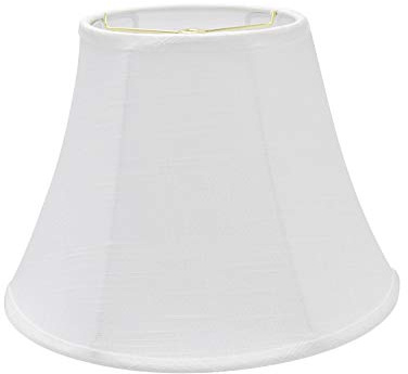Aspen Creative 38002, Bell Collapsible Spider Lamp Shade, 7 Top x 13 Bottom x 9-1/2 Slant Height, Off White, Set of 2
