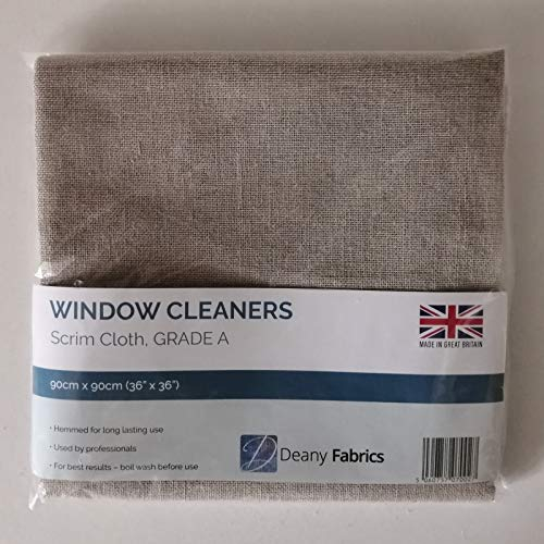 Deany Fabrics, Window Cleaning Cloths, Professional GRADE A Scrim Cloths for Window Cleaning, for a Professional Finish, Large 90cm x 90cm
