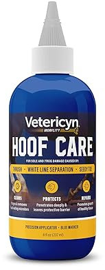 Vetericyn Cuidado de la pezuña equina para daños en Las Suelas y Ranas causados por la candidiasis, separación de líneas Blancas y Dedos con Semillas, 8 onzas