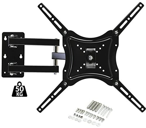 Soporte para TV Televisor 32 a 55 Pulgadas Giratorio Inclinable de Pared Universal televisión Smart LCD Monitores OLED Plano. Vesa, Soporta Giratorio, 50 kg, Medidas VESA hasta 400 x 400 mm