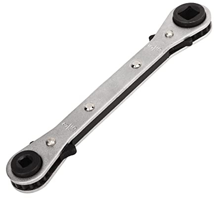 Nimomo HVAC Service Ratchet Wrench, Refrigeration Ratcheting Wrench Ratcheting Service Wrench Double Ended Reversible Wratchet Spanner Tool AC Service Wrench for Air Conditioning Repair