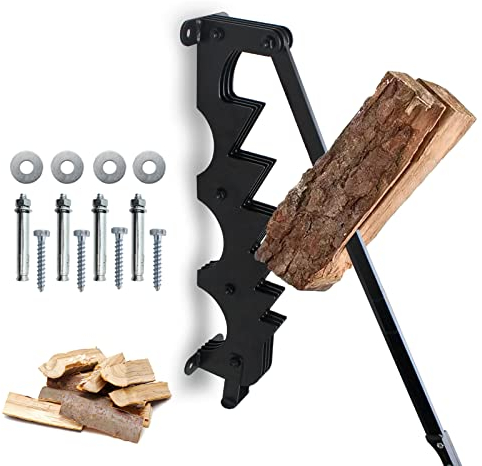 MOZMY Manueller Holzspalter, Wandmontierter Holzspalter, Handholzspalter für Outdoor & Indoor