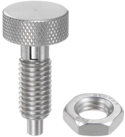 QUARKZMAN Pasador de Resorte con Mango Estriado Rosca M10 Pasadores Retráctiles de Acero Inoxidable Sin Bloqueo Pasador de Índice Retráctil para Equipos Industriales de Ubicación