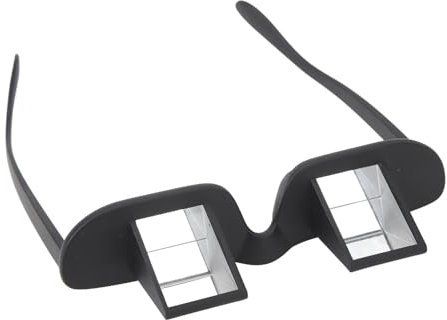 Glasses, Prism Glasses Horizontal Spectacles Lie Down Reading Glasses, 90 Degree Glasses for Reading/Watching TV in Bed