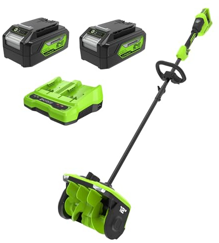 Greenworks Fresa spazzaneve a batteria (ioni di litio, 48V, larghezza di lavoro 30 cm, altezza neve max. 20 cm, Con Batteria e USB C 65w Caricatore)