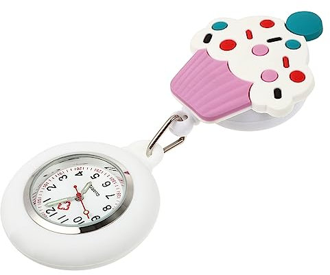 SOIMISS Krankenschwester-taschenuhr Mit Clip Elektronische Taschenuhr Clipuhr Ansteckuhr Aus Metall Und Silikonmaterial Verarbeitet Und Langlebig