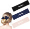 Deft Hair Bun Maker 3 Pieces Flexible Donut Twister French Curl Hair Clips and Accessories Doughnut Hair Bun French Hairstyle for Women Long Thick Thin Hair(Black, Khaki, Dark Blue)