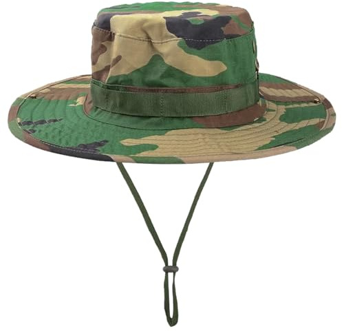 JSTHHTT Sombrero Hombre Mujer, Sombreros De Pesca, Sombrero De Pescador TáCtico, ProteccióN Solar Al Aire Libre, Impermeable, VisióN De Camuflaje, Sombreros Y Gorras para Climb Camping Outdoor