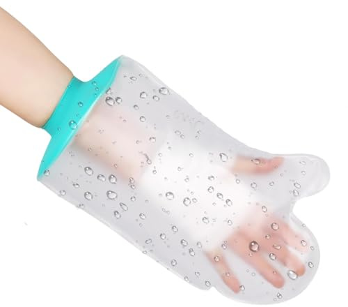 DOKRIN 1 protector de manos para ducha, protector de manos impermeable de yeso, protector suave y cómodo para muñecas y dedos, protección impermeable, mantiene las heridas y vendajes secos