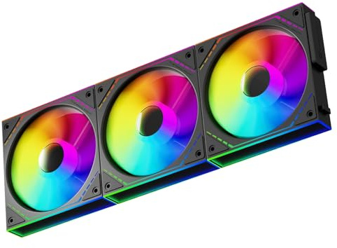 TR TL-M12Q-S X3 - Ventola per CPU da 12 cm, con spina PWM, raffreddamento silenzioso, con luce ARGB, ventola per PC con specchio ARGB