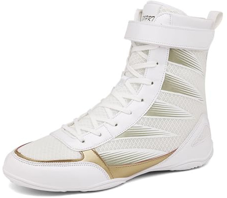 Hixingo Chaussures de Lutte pour Homme Femme 39-45, Chaussures de Boxe avec Antidérapantes Semelles en Caoutchouc Légère et Respirantes pour Boxe, Kickboxing, Lutte