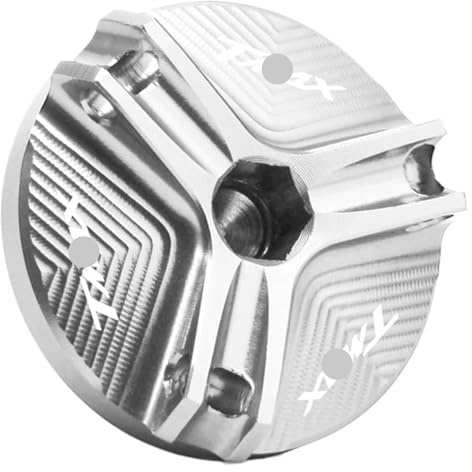 Zorlun Compatibile con T-MAX 560 530 500 TMAX SX/DX TMAX560 Accessori moto CNC Tappo filtro olio motore di scarico Bullone Coperchio a vite(Silver)