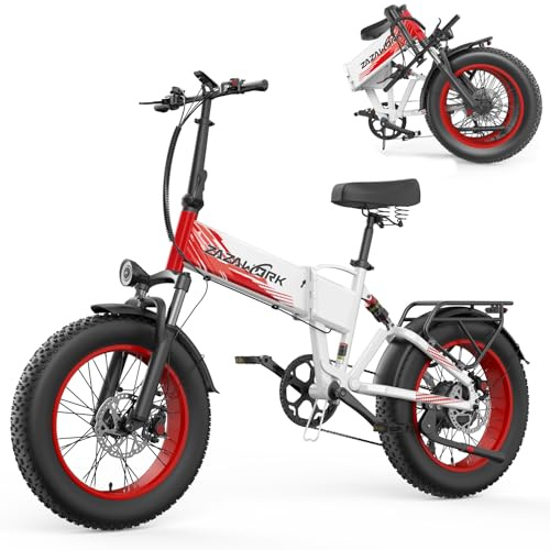 Bici Elettrica Pieghevole 20×4.0 Fat Tire, Bicicletta Elettrica 48V 20Ah Batteria Rimovibile fino a 120 km 250W,60 Nm, 7 Velocità per Adulti, Freni Idraulici Doppia Sospensione per Ogni Terreno
