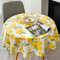 PUDSIRN Zitronen-Tischdecke, Frühlings Sommer-Tischdecke, gelbe Tischdecke, Polyester-Gewebe, wasserdichte, schmutzabweisende Tischdecke, für Küche, Party, Picknick, drinnen, draußen (Round 140cm)
