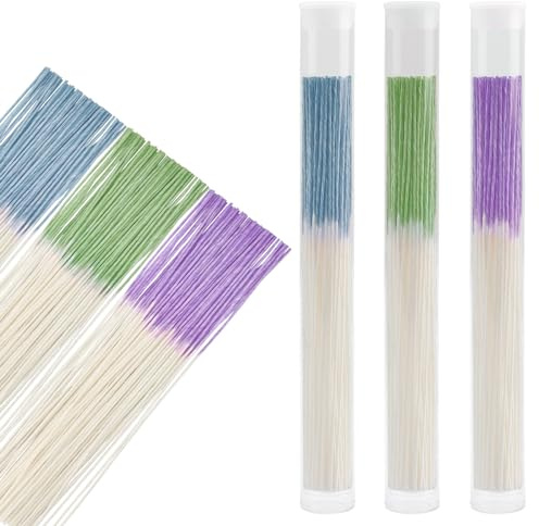 Nettoyage Oreille, Nettoie Oreilles, Nettoyant pour Trous d'oreille, Ligne de Nettoyage d'oreille, Ligne de Nettoyage Jetable pour Piercing d'oreille,Bleu, vert et violet 3Boîtes