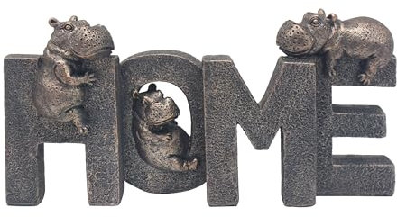 The Leonardo Collection Happy Hippo Home Home Decor Figurines & Ornaments For Home & Office | Decorative Accessories Statues For Indoor & Outdoor | Lovely Gifts for Women & Men