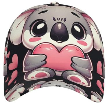 Liebe Süßer Koalabär Schwarz Basecap Original Sonnenschutz Baseball Cap Für Golf Teenager Auf Reisen