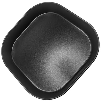 QOXEZY Sartén para tartas de acero al carbono – 20 cm x 20 cm x 3,5 cm, antiadherente, cuadrada, herramienta para hornear para distribución uniforme del calor y limpieza rápida