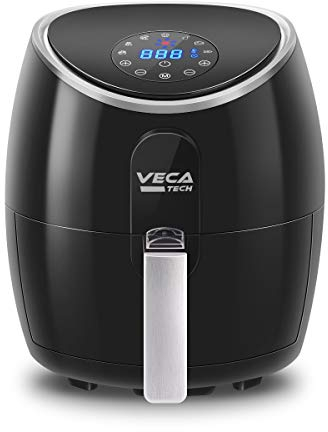 VECATECH 3.5l airfryer Heißluftfritteuse mit Präziser Temperaturregelung, Air fryer mit Digitalem LED-Touchscreen, Timer, Vorheizen Multifunktionale Fritteuse für den Heimbedarf, ohne Fett- 3,5L