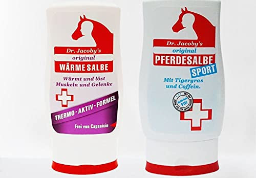 Dr. Jacoby, unguento termico HEISS + unguento per cavalli sport/ghiaccio e caldo