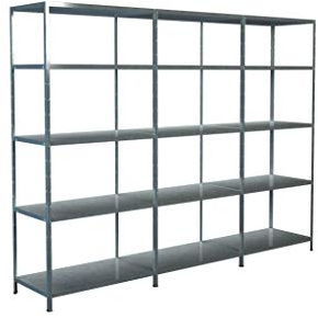 Schulte Regalwelt Steckregal mit 3 x 5 PowerMAX Fachböden, 85 kg Tragkraft, 200x300x50 cm (HxBxT), verzinkt (Lagerregal, Werkstattregal, Kellerregal, Garagenregal, Metallregal