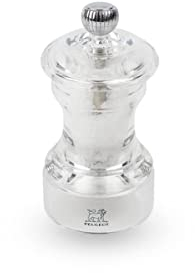 PEUGEOT - Salzmühle Bistro 10 cm + Steinsalz - Klassische Mahlgradeinstellung - Aus Acryl - Transparent