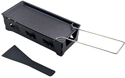 PRETYZOOM 1 Juego Calentador De Fusión De Parrilla Fundidor De Queso Raclette Parrilla Raclette Mini Barbacoa Mini Raclette Utensilios De Cocina Antiadherentes Mango De Madera Parilla