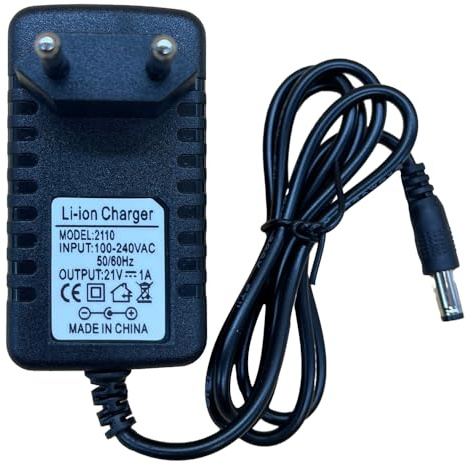 Lelukee 24W universell nätadapter, 21 V DC 1A, för övervakningskamera, vägguttag EU 2 stift, DC-kontakt 5,5 x 2,5 mm, svart