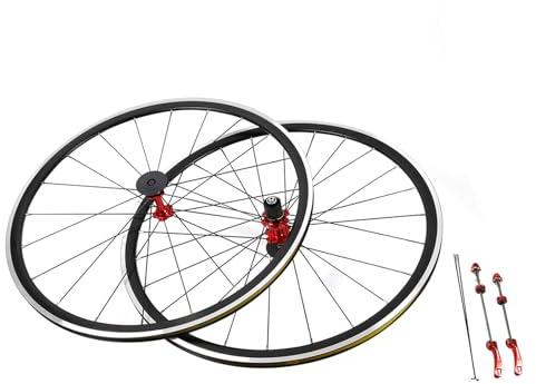 700C Bicycle Front and Rear Disc/Rim Brake Wheelset with Quick Release Lever Brake Shank Front and Rear Wheels