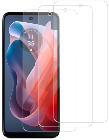 WowFluy 3 Pack for Motorola Moto G Play (2024) / XT2413 Tempered Glass Screen Protector, Scratch-Proof, Bubble-Free,HD Transparent, 9H Hardness,Bubble Free,Case Friendly