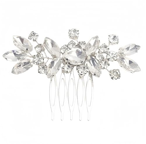 Heyumybit Bridal Hair Comb,Wedding Rhinestone Hair Combs,Side Comb Wedding Hair Clips Crystal Sparkle Bridal Hair Accessories for Bride Bridesmaids Women Girls
