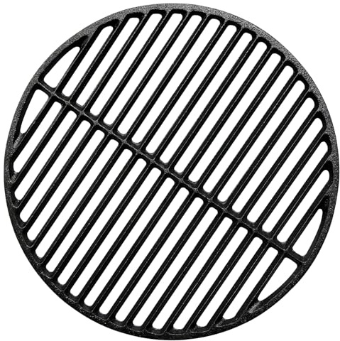 Yinnhom Grillgaller runt 47 cm, för runt gjutjärn, grillgaller kol- och gasgrillar, svart matlagning, grilltillsats, rost, grillgaller, grillgrill, för tung lastgrill som ersättning