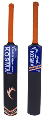 Kwik - Mazza da cricket con 1 palla a vento, mazza da cricket Crazy n. 3 (71,1 cm), attrezzatura da allenamento per cricket, colore grigio