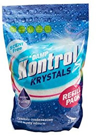 3 X Kontrol Damp Krystals 2.5KG Easy Pour Refill Bag Damp Moisture Trap (Scent Free)