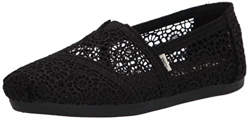 Toms Apargata Crochet Espadrilles Women Black Sandal - UK 5