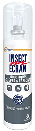 INSECT ECRAN - Spray Anti-moustiques - anti-guêpes, anti-frelons - protection contre les piqûres de moustiques - Peau - Guêpes et Frelons - 100 ml