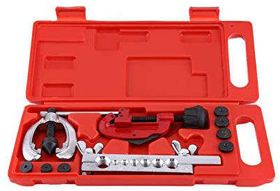 Bördelwerkzeugsatz, 10pcs Bremsleitung Bördelgerä, für Bremsrohre Bördelwerkzeugsatz für die Reparatur von Kraftstoffrohren, Reparatur Flare Tool Set mit Cutter für dünnwandige Aluminiumrohre